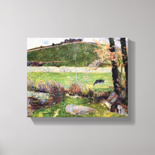 Beweide bij de Banken van Aven door Paul Gauguin Canvas Afdruk