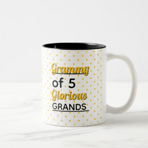 Bewerk het nummer! Maak het je eigen speciale oma Tweekleurige Koffiemok
