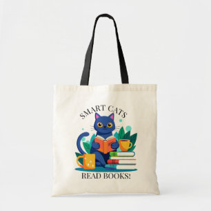 Bewerk Naam Tekst Slimme katten Leesboeken Inspire Tote Bag