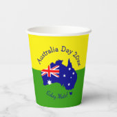 Bewerk Tekst Jaar Australia Day Papieren Bekers (Achterkant)
