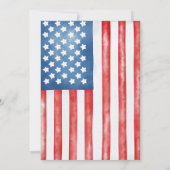 BEWERKBAAR 4 juli Verjaardag Uitnodiging (Achterkant)