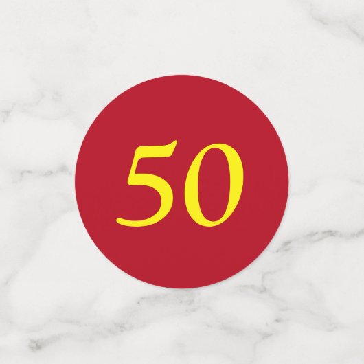 Bewerkbaar 50e bruiloft Jubileum Confetti (Kleine voorkant)