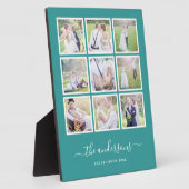 Bewerkbaar achtergrondkleur foto-collage-script fotoplaat (Zijkant)