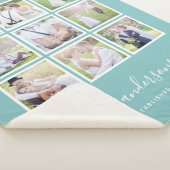 bewerkbaar achtergrondkleureninkuilscript sherpa deken (3/4)