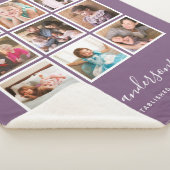 bewerkbaar achtergrondkleureninkuilscript sherpa deken (3/4)