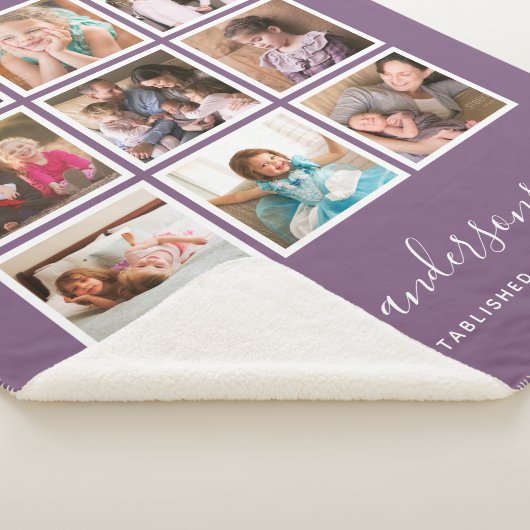 bewerkbaar achtergrondkleureninkuilscript sherpa deken (3/4)