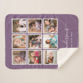 bewerkbaar achtergrondkleureninkuilscript sherpa deken (Voorkant (horizontaal))