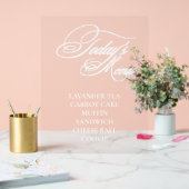 Bewerkbaar acryl voedsel menu teken bord (Huwelijk)