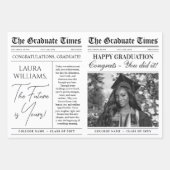 Bewerkbaar Afstuderen Krant Bloemenboeket Inpakpapier Vel (Voorkant)