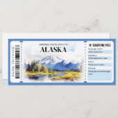 Bewerkbaar Alaska Boarding Pass Vliegticket Kaart (Voorkant / Achterkant)