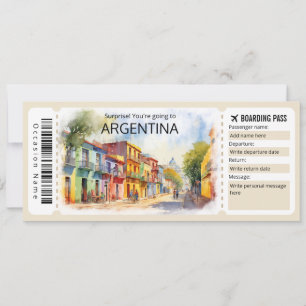 Bewerkbaar Argentinië Vliegticket, Argentinië Trip Kaart
