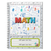 Bewerkbaar Back to School Wiskunde Notitieboek (Voorkant)