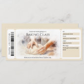 Bewerkbaar bakcursus cadeaubon sjabloon kaart (Voorkant / Achterkant)