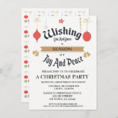 Bewerkbaar bedrijf Christmas Invitation Kaart (Voorkant / Achterkant)