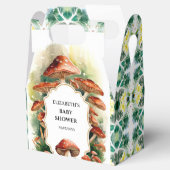 Bewerkbaar Boho Mushroom Baby shower Bedankdoosjes (Geopend)