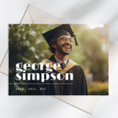 Bewerkbaar Bold Script Grad Afstudeerfoto Aankondiging