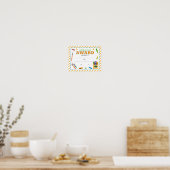 Bewerkbaar certificaat voor aangepaste kunst poster (Keuken)