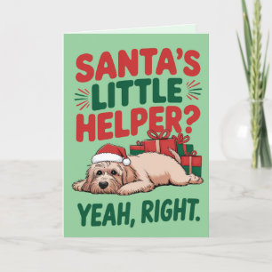 BEWERKBAAR Cockapoo Funny Dog Christmas Kaart