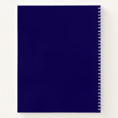 Bewerkbaar Cursief Script Monogram Purplish Blue Notitieboek (Achterkant)