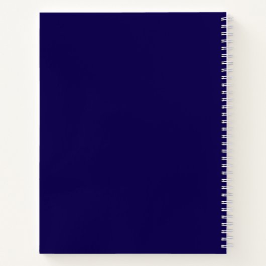 Bewerkbaar Cursief Script Monogram Purplish Blue Notitieboek (Achterkant)