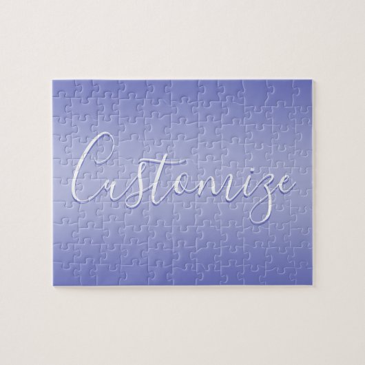 Bewerkbaar cursief script | Wit & Paarse Violet Legpuzzel (Horizontaal)