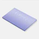 Bewerkbaar cursief script | Wit & Paarse Violet Post-it® Notes (Schuin)
