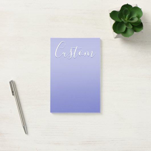 Bewerkbaar cursief script | Wit & Paarse Violet Post-it® Notes (Kantoor)