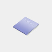 Bewerkbaar cursief script | Wit & Paarse Violet Post-it® Notes (Schuin)