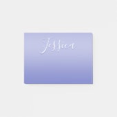 Bewerkbaar cursief script | Wit & Paarse Violet Post-it® Notes (Voorkant)