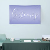 Bewerkbaar cursief script | Wit & Paarse Violet Spandoek (Beurs)