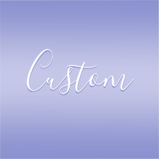 Bewerkbaar cursief script | Wit & Paarse Violet Sticker (Voorkant)