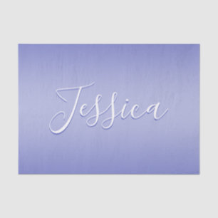 Bewerkbaar cursief script Wit & Paarse Violet Tissuepapier