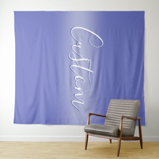 Bewerkbaar cursief script | Wit & Paarse Violet Wandkleed (In Situ (horizontaal))