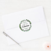 bewerkbaar dank u groene tropische partij gunst ronde sticker (Envelop)