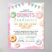 Bewerkbaar donuts fondsenwervingsflyer poster (Voorkant)