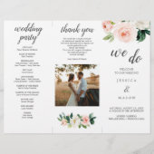 Bewerkbaar drievoudig weduwenprogramma Blushing Bl Flyer (Voorkant)