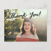 BEWERKBAAR Eenvoudig Elegant Script Bedankt Briefkaart (Voorkant)