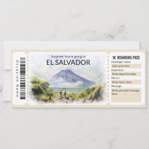 Bewerkbaar El Salvador Vliegticket, Salvador Trip Kaart