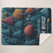 Bewerkbaar Fantasy garen, bosvogels en bomen Sherpa Deken (Voorkant (horizontaal))