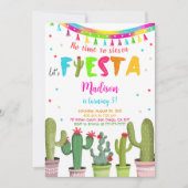 Bewerkbaar Fiesta verjaardagsfeestje Kaart (Voorkant)