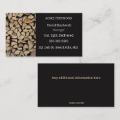 bewerkbaar Firewood Visitekaartje (Voorkant / Achterkant)