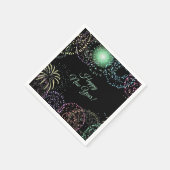 bewerkbaar Fireworks Servet (Hoek)