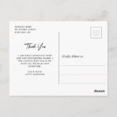 Bewerkbaar foto bedankt script afstuderen briefkaart (Achterkant)