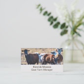 Bewerkbaar Geitenboer Slachter Visitekaartje (Staand voorkant)