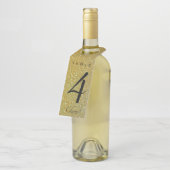 Bewerkbaar Gold Glitter-tabelnummer Flessenhanger (Schuin)