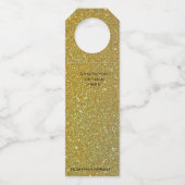 Bewerkbaar Gold Glitter-tabelnummer Flessenhanger (Achterkant)
