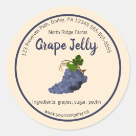 Bewerkbaar Grape Jelly Label