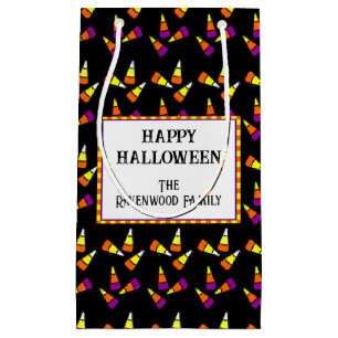 Bewerkbaar Halloween Candy Corn Patroon Klein Cadeauzakje