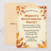 Bewerkbaar herfstloof kaart (Voorkant / Achterkant)