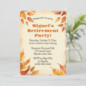 Bewerkbaar herfstloof kaart (Staand voorkant)